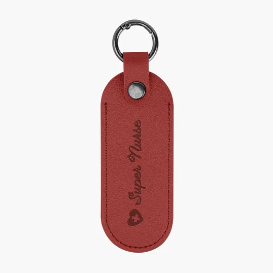 Bates Leatherette Key Tag with Carabiner — view 4