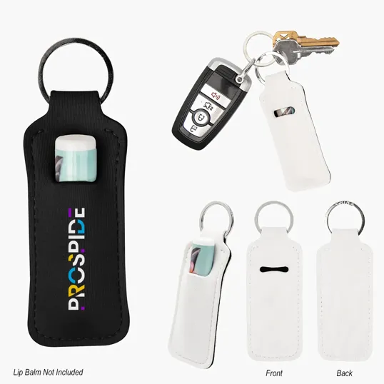 Neoprene Lip Balm Holder Key Chain