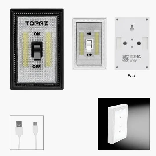 Rechargeable COB Flip Switch Night Light