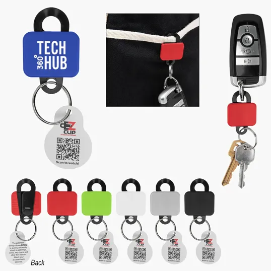 Clipster Key Tag with Split Ring and Clip