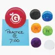 Round Shape Clip with Magnet Back