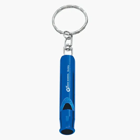 Whistle Key Ring with Split Ring Attachment