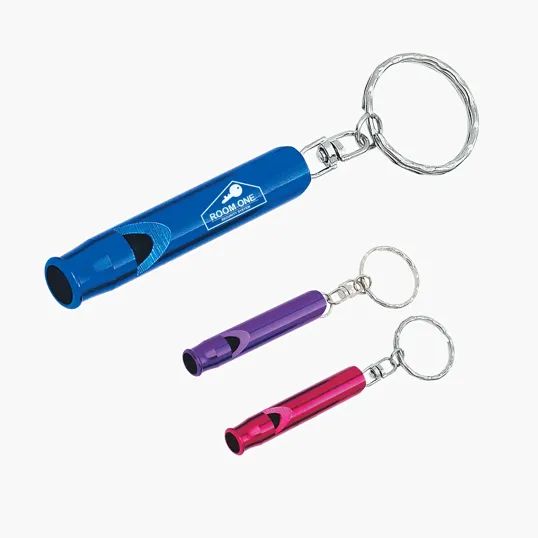 Whistle Key Ring with Split Ring Attachment — view 4