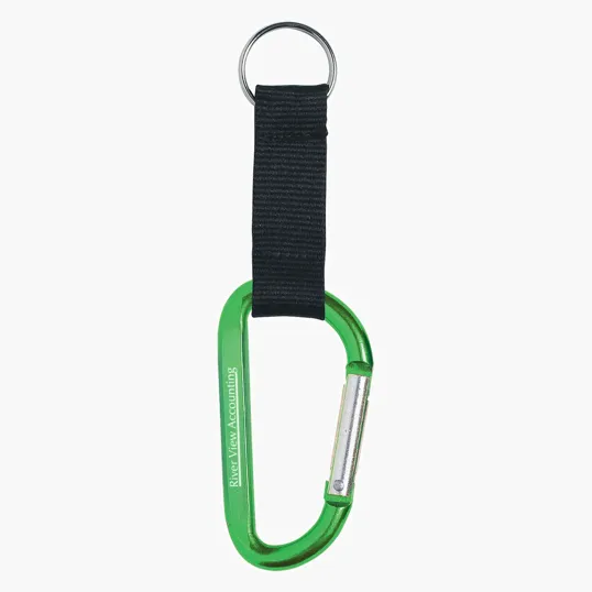 8mm Aluminum Carabiner with Split Ring — view 5