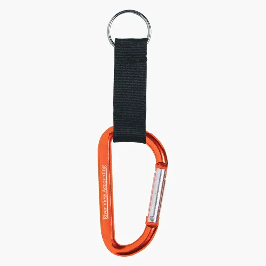 8mm Aluminum Carabiner with Split Ring — view 6