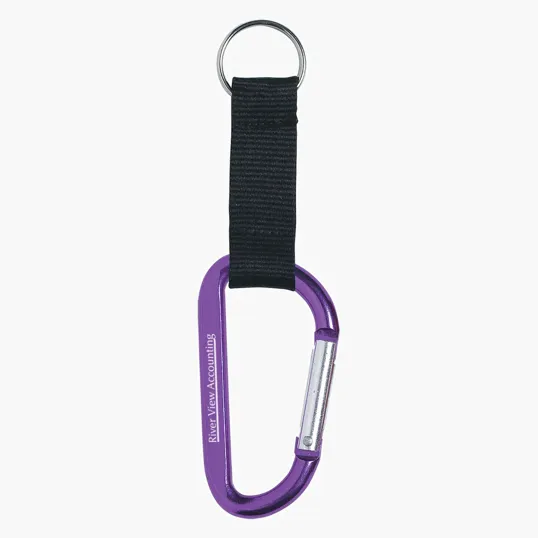 8mm Aluminum Carabiner with Split Ring — view 7