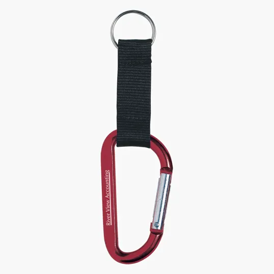 8mm Aluminum Carabiner with Split Ring — view 10