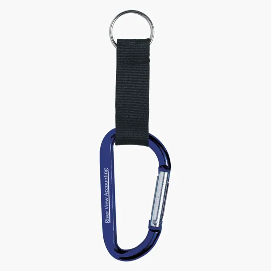 8mm Aluminum Carabiner with Split Ring — view 11