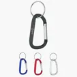 6mm Aluminum Carabiner with Split Ring — view 2