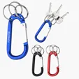 8mm Metal Carabiner with Triple Split Ring — view 4