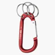 8mm Metal Carabiner with Triple Split Ring — view 3