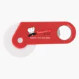 Pizza Cutter With Bottle Opener — view 3