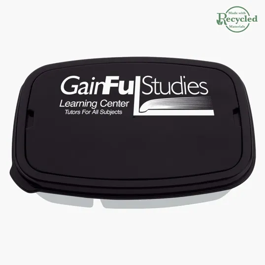 2-Section Recycled Polypropylene Lunch Container — view 2