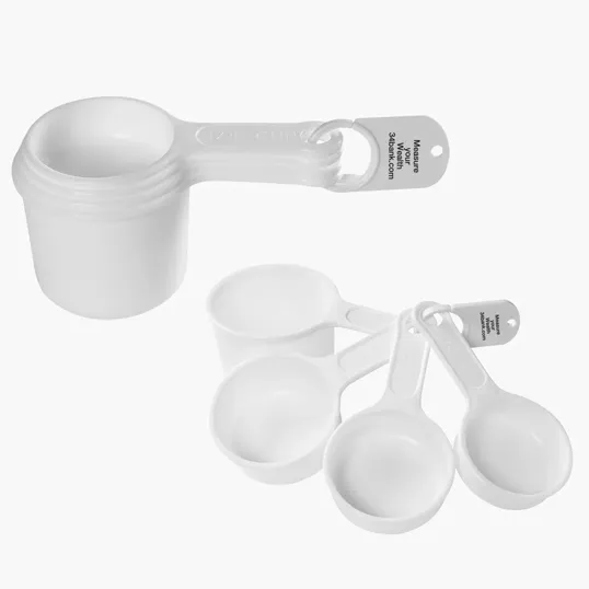 Set of Four Plastic Measuring Cups