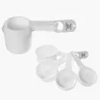 Set of Four Plastic Measuring Cups