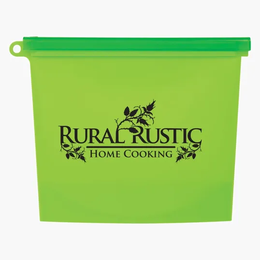 Reusable Silicone Food Bag with Plastic Slider — view 3