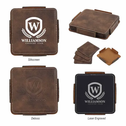 4-Piece Coaster Set With Holder — view 5