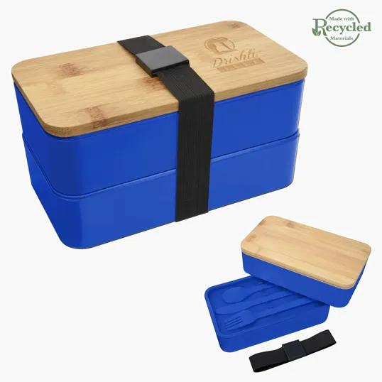 Stackable Bento Lunch Set with Bamboo Lid — view 4