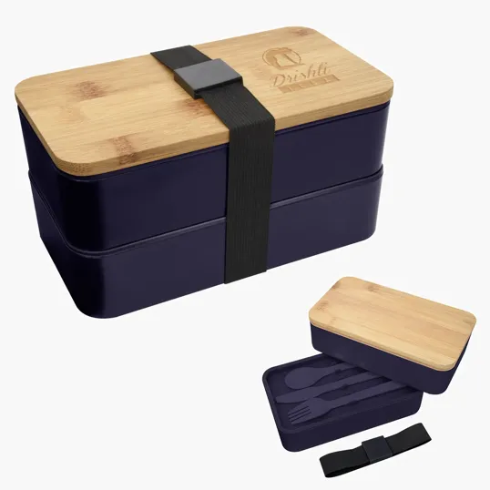 Stackable Bento Lunch Set with Bamboo Lid — view 6