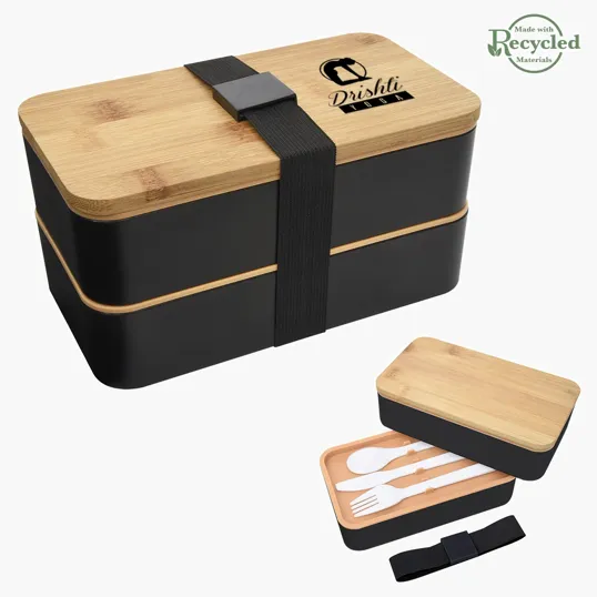 Stackable Bento Lunch Set with Bamboo Lid — view 7
