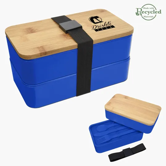 Stackable Bento Lunch Set with Bamboo Lid — view 9