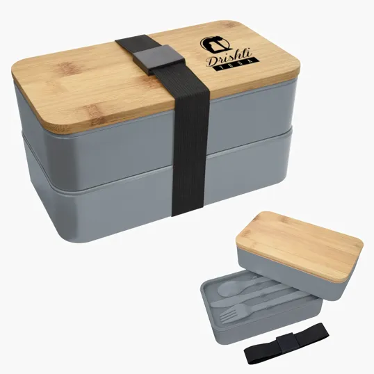 Stackable Bento Lunch Set with Bamboo Lid — view 10