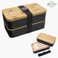 Stackable Bento Lunch Set with Bamboo Lid — view 2