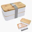 Stackable Bento Lunch Set with Bamboo Lid — view 3