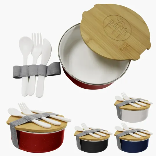 Campfire Circle Bento Box with Bamboo Lid
