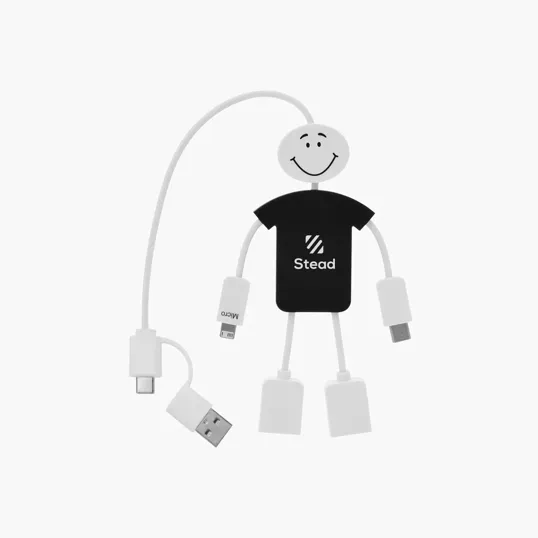 Techmate 3-In-1 Charging Cable & USB Hub 2.0 — view 2