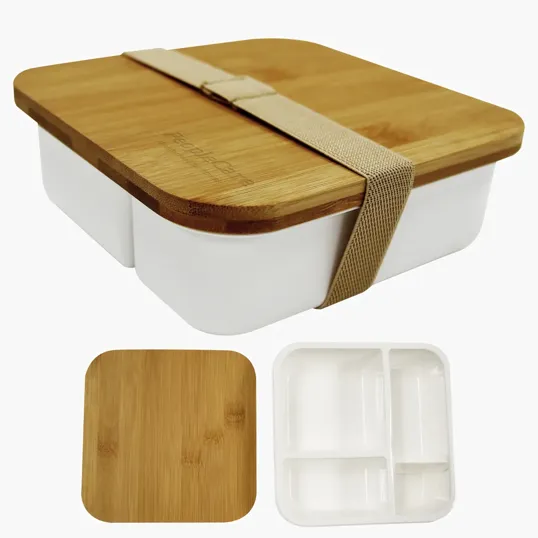 Square Meal Bento Box with Bamboo Lid — view 3