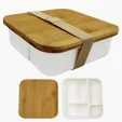 Square Meal Bento Box with Bamboo Lid — view 3