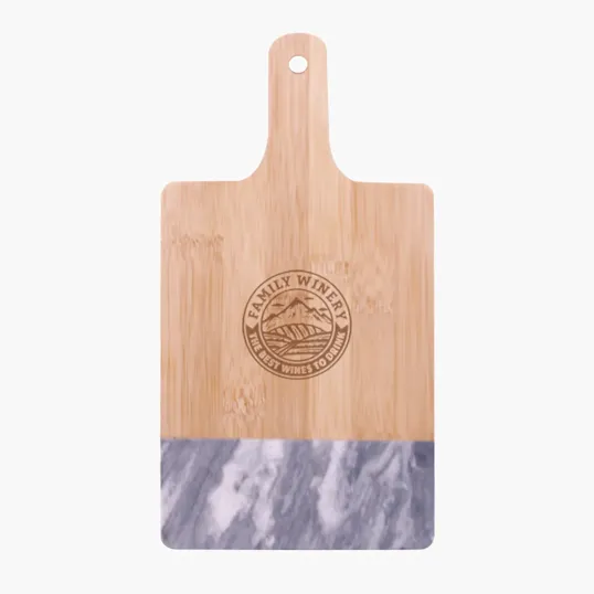 Black Marble & Bamboo Cutting Board