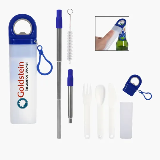 Sip and Snack Reusable Kit with Stainless Steel Straw — view 4