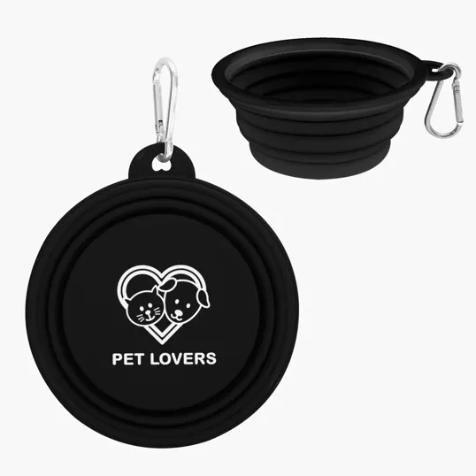Collapsible Silicone Pet Bowl with Carabiner