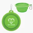 Collapsible Silicone Pet Bowl with Carabiner — view 2