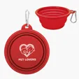 Collapsible Silicone Pet Bowl with Carabiner — view 3