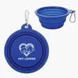Collapsible Silicone Pet Bowl with Carabiner — view 4