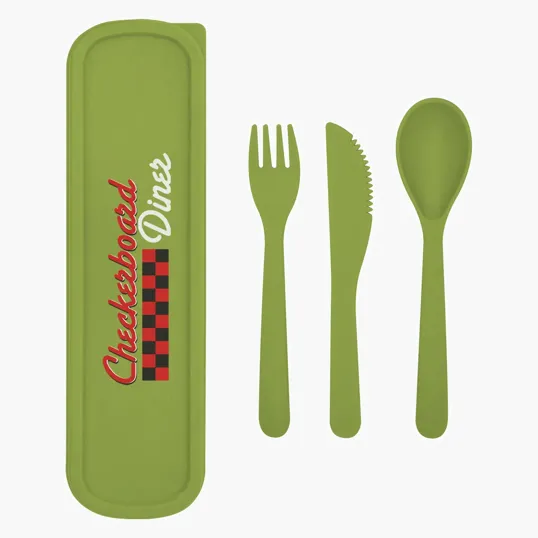 Wheat Utensil Set with Travel Case — view 9