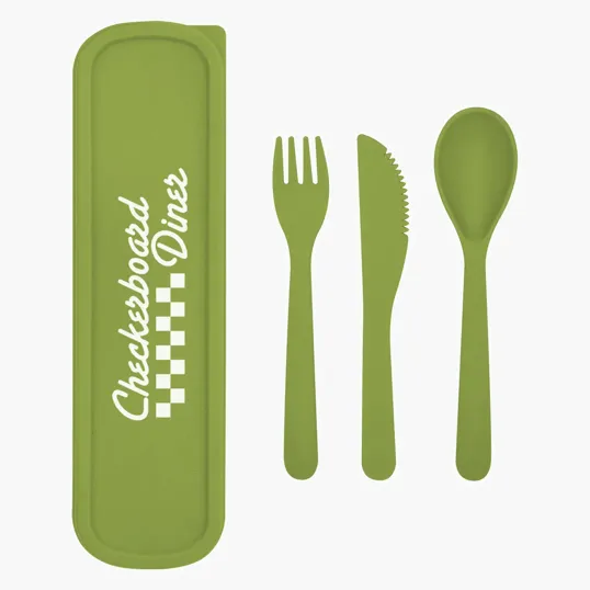 Wheat Utensil Set with Travel Case — view 2