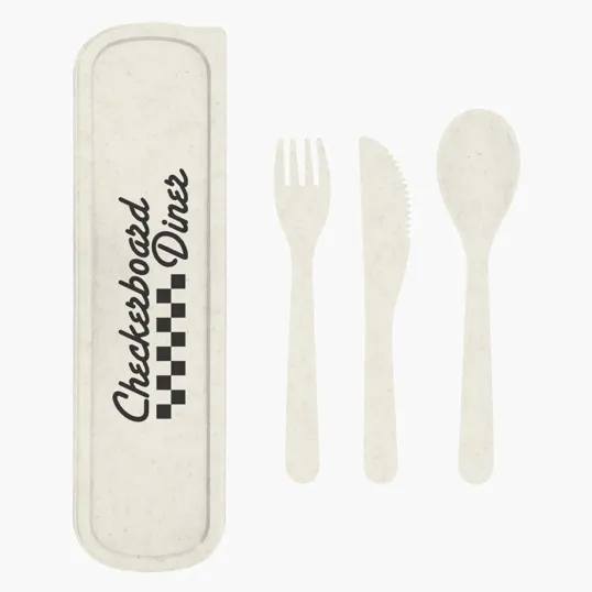 Wheat Utensil Set with Travel Case — view 3