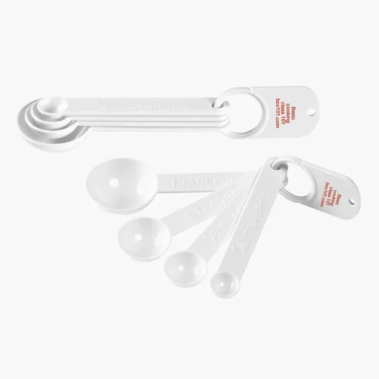 Set of Four Measuring Spoons, ABS Plastic