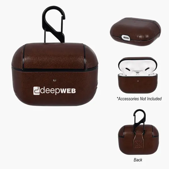 Leatherette Earpods Pouch with Carabiner