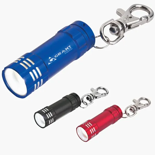Mini Aluminum LED Flashlight With Key Clip — view 4