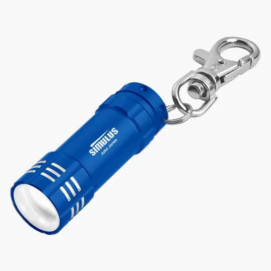 Mini Aluminum LED Flashlight With Key Clip — view 2
