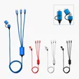 4-in-1 Charging Cable 2.0, 3 Ft.