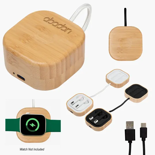 Bamboo Wireless Earbuds & Watch Charger