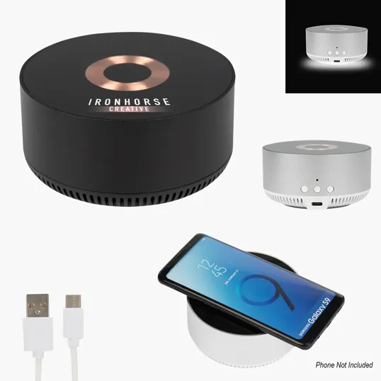 15W Glass Top Wireless Charger & Speaker — view 3