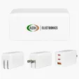 65W Power Cube Wall Adapter with Folding Prongs — view 2