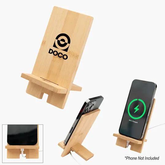 Bamboo Phone Stand — view 2